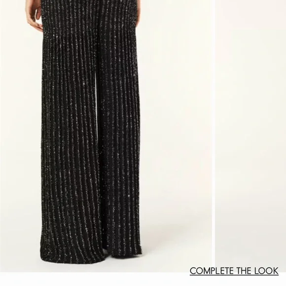 ba&sh Donna Wide Pantalon with Shimmering Stripes size 2 French medium SOLDOUT